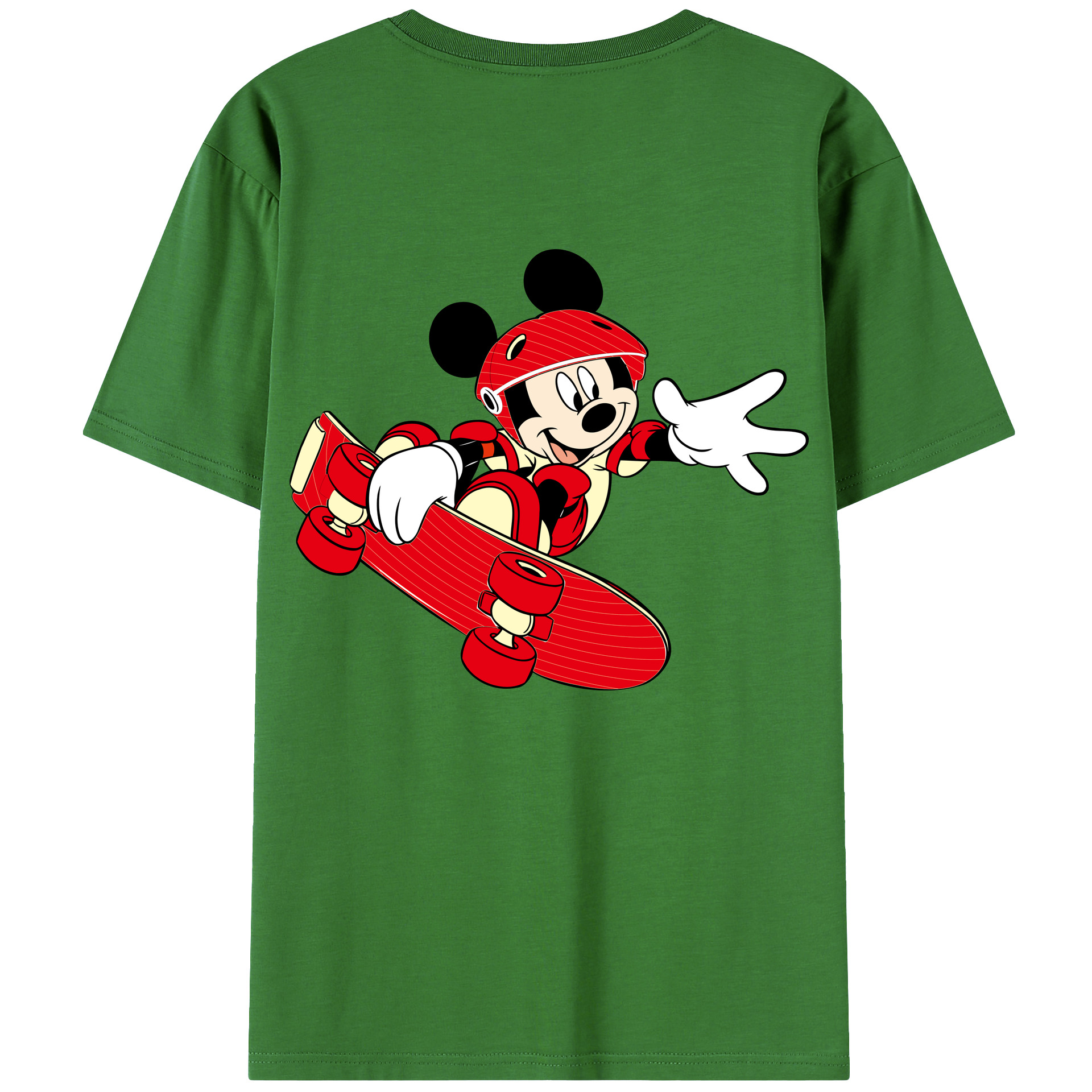 （画像用） ミッキーマウス Mickey Mouse レディース半袖Tシャツ(バックプリント)